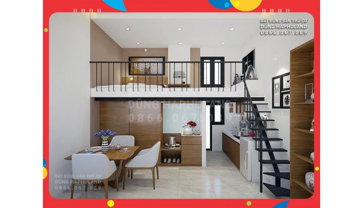GV. Nhà trọ, 33P & 2 Kios, gần chợ An Nhơn. TN 70 triệu1 tháng. Ngang 10M, 229m2, 3T.